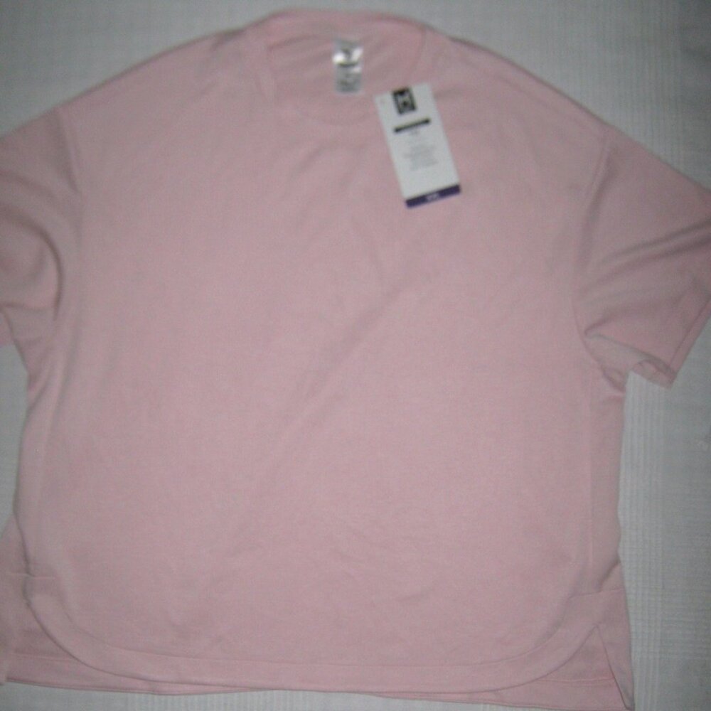 Pink T-Shirt NWT Sandwash Short Sleeve Crew Neck Member's Mark Women's Size XXL - Picture 3 of 7